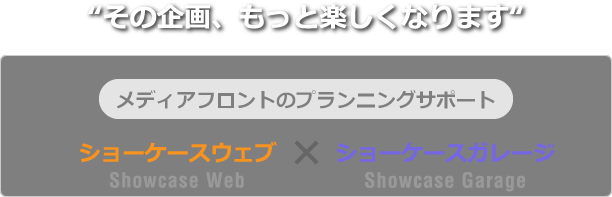 その企画、もっと楽しくなります ショーケースウェブ×ショーケースガレージ